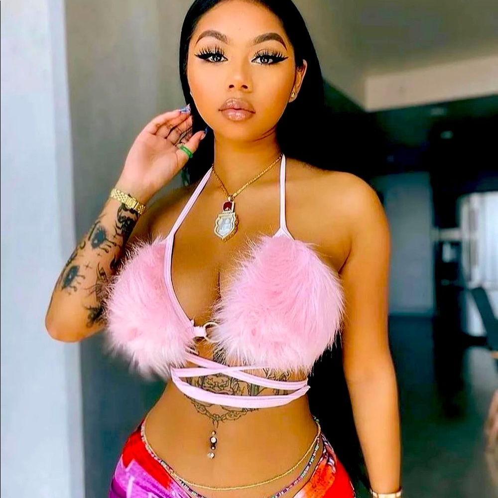 “KILLA SEASON” TRIANGLE FUR HALTER TOP (COLOR OPTIONS AVAILABLE)